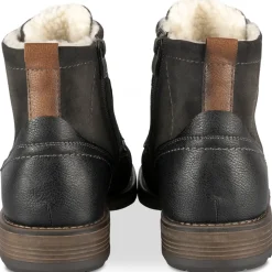 Bottines GRIS Homme Motif Uni Lacets