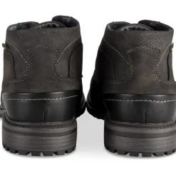 Bottines GRIS Homme Motif Uni Lacets