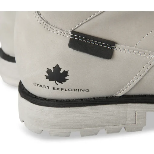 Bottines GRIS Homme Motif Uni Lacets