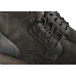 Bottines GRIS Homme Motif Uni Lacets