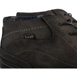 Bottines GRIS Homme Motif Uni Lacets