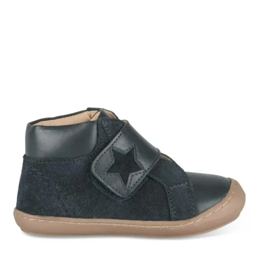 Bottines MARINE Garçon CUIR Motif Uni Scratch