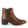 Bottines MARRON Femme CUIR Motif Uni Fermeture éclair