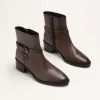 Bottines MARRON Femme CUIR Motif Uni Fermeture éclair