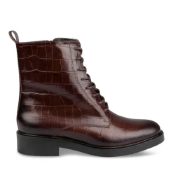 Bottines MARRON Femme CUIR Fermeture éclair