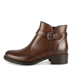 Bottines MARRON Femme CUIR Motif Uni Fermeture éclair