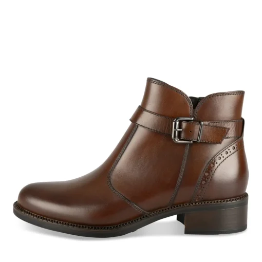 Bottines MARRON Femme CUIR Motif Uni Fermeture éclair