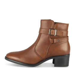 Bottines MARRON Femme CUIR Motif Uni Fermeture éclair
