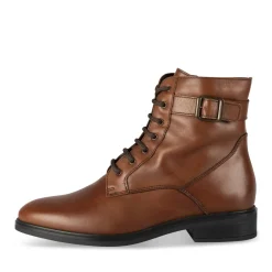 Bottines MARRON Femme CUIR Motif Uni Lacets