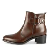Bottines MARRON Femme CUIR Motif Uni Fermeture éclair