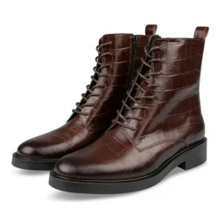 Bottines MARRON Femme CUIR Fermeture éclair