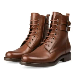 Bottines MARRON Femme CUIR Fermeture éclair