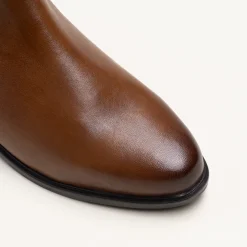 Bottines MARRON Femme CUIR Motif Uni Fermeture éclair