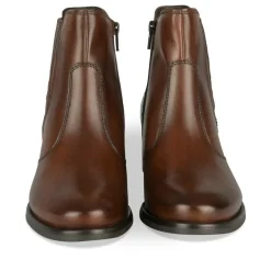 Bottines MARRON Femme CUIR Motif Uni Fermeture éclair