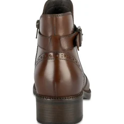 Bottines MARRON Femme CUIR Motif Uni Fermeture éclair