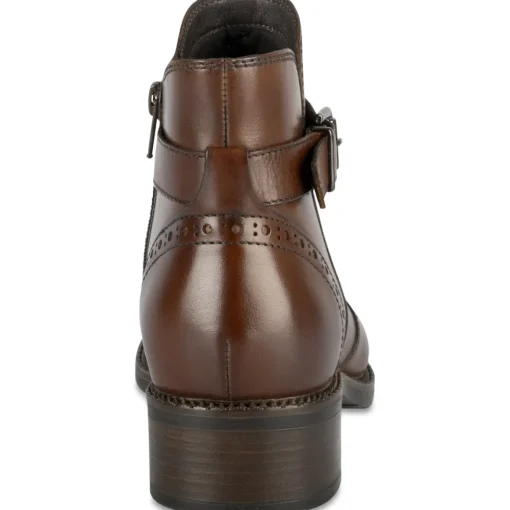 Bottines MARRON Femme CUIR Motif Uni Fermeture éclair