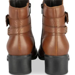 Bottines MARRON Femme CUIR Motif Uni Fermeture éclair