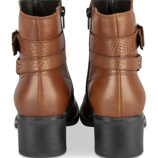 Bottines MARRON Femme CUIR Motif Uni Fermeture éclair