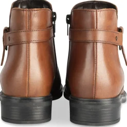 Bottines MARRON Femme CUIR Motif Uni Fermeture éclair