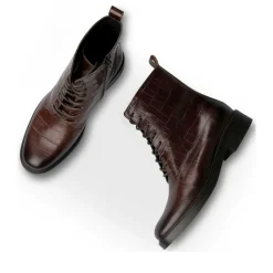 Bottines MARRON Femme CUIR Fermeture éclair