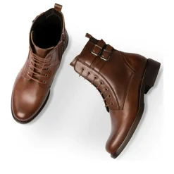 Bottines MARRON Femme CUIR Fermeture éclair