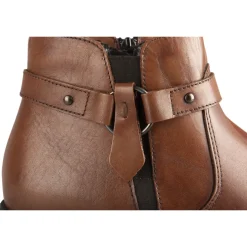 Bottines MARRON Femme CUIR Motif Uni Fermeture éclair
