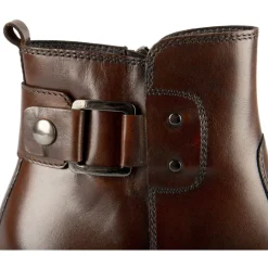 Bottines MARRON Femme CUIR Motif Uni Fermeture éclair