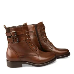 Bottines MARRON Femme CUIR Fermeture éclair