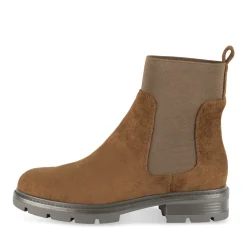 Bottines MARRON Femme Motif Uni A Enfiler