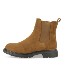 Bottines MARRON Femme Motif Uni A Enfiler