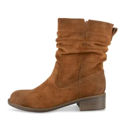 Bottines MARRON Femme Motif Uni A Enfiler