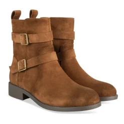 Bottines MARRON Femme Motif Uni Fermeture éclair