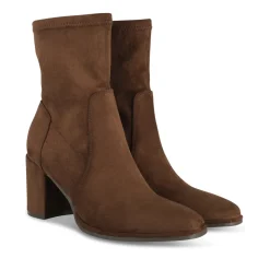 Bottines MARRON Femme Motif Uni A Enfiler