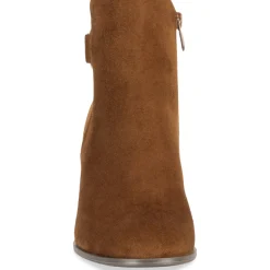 Bottines MARRON Femme Motif Uni Fermeture éclair