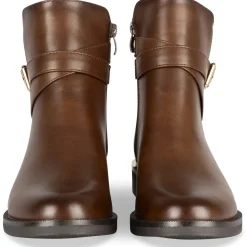 Bottines MARRON Femme Motif Uni Fermeture éclair