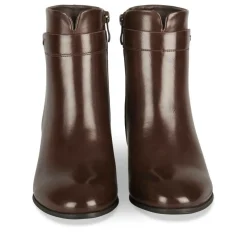 Bottines MARRON Femme Motif Uni Fermeture éclair
