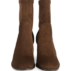 Bottines MARRON Femme Motif Uni A Enfiler