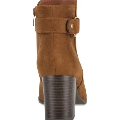 Bottines MARRON Femme Motif Uni Fermeture éclair