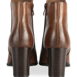 Bottines MARRON Femme Motif Uni Fermeture éclair