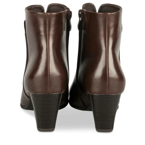 Bottines MARRON Femme Motif Uni Fermeture éclair
