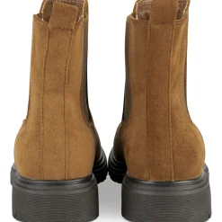 Bottines MARRON Femme Motif Uni A Enfiler