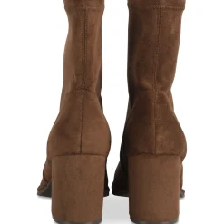 Bottines MARRON Femme Motif Uni A Enfiler