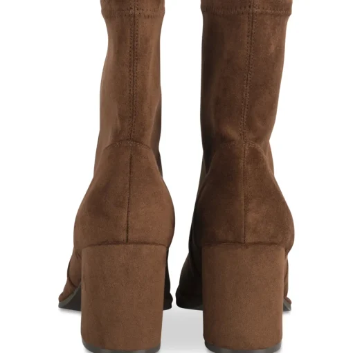 Bottines MARRON Femme Motif Uni A Enfiler