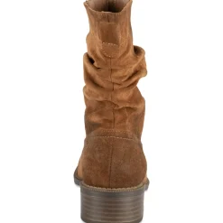 Bottines MARRON Femme Motif Uni A Enfiler