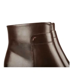 Bottines MARRON Femme Motif Uni Fermeture éclair