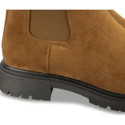 Bottines MARRON Femme Motif Uni A Enfiler