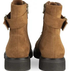 Bottines MARRON Femme Motif Uni Lacets