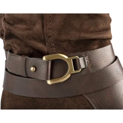Bottines MARRON Femme Motif Uni Fermeture éclair