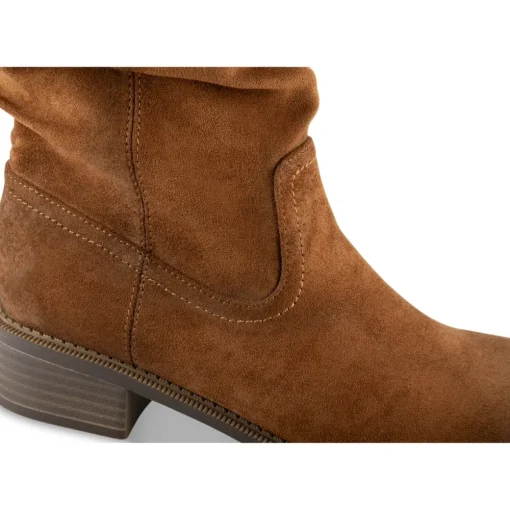 Bottines MARRON Femme Motif Uni A Enfiler
