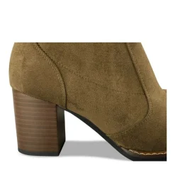 Bottines MARRON Femme Motif Uni Fermeture éclair